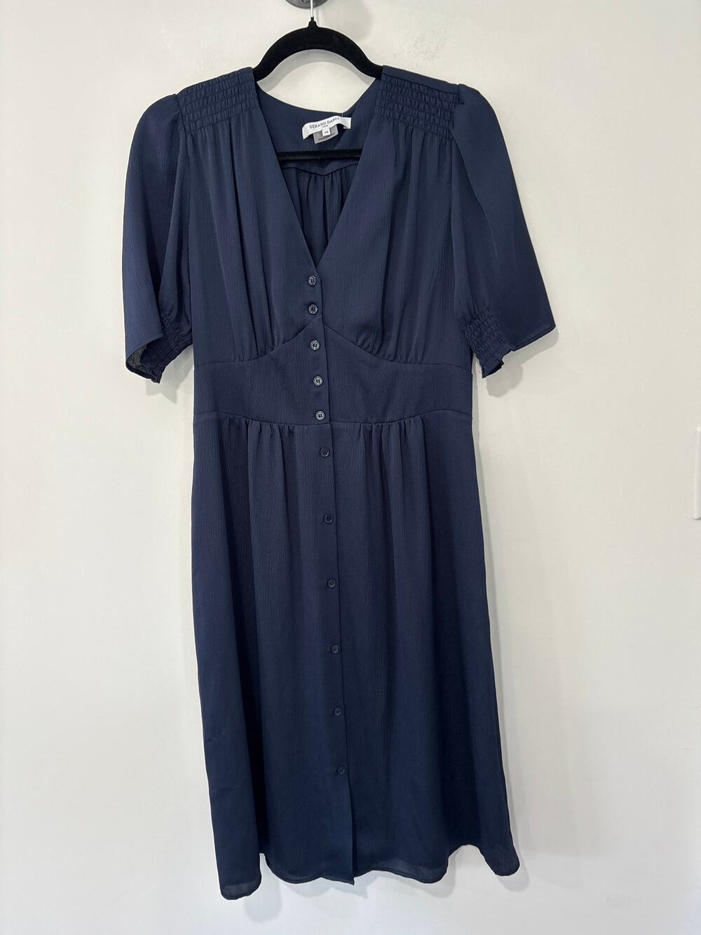 Gerard Darel Short Sleeve Dress Blue Size 38(M)
